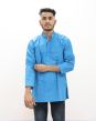 Cotton Short Kurta Full Sleeves (Sky Blue 40)