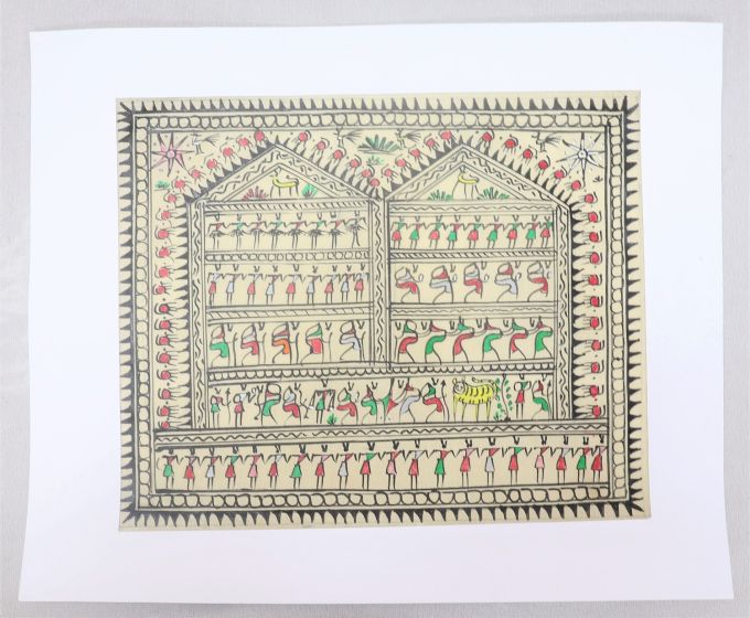 Pattachitra T Silk Tribal  11"*8" (3)