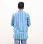 Cotton Short Kurta Full Sleeves (Broad Lines Light Blue 40)