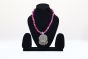 ZTH BEADS NECKLACE EARING ZTH BEADS PEARL PINK GREY