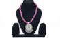 ZTH BEADS NECKLACE EARING ZTH BEADS PEARL PINK GREY