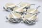 Khurja Pottery Soup Bowl Gray Prt 6+6 Pc