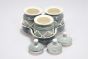 Khurja Pottery Jar + Tray  Gray Clr 3+1