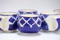 Khurja Pottery Cup Blu Clr Rnd Shape 6 Pc Sml Set