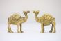 Brass Figurine A Black Camel Set Of 2 