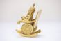 Brass Idiol Ganesha On Rocking Chair 