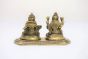 Brass Figurine A Black Kuber With Laxmi 