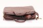 Leather Laptop Bag Crocodile Tan Brown