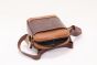 Leather Sling Bags Crocodile Dark Brown