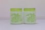 Glass Round Kitchen Jar Set of 2 Light Green