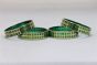 Glass Bangle set of 4 Green Check 2x6