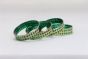 Glass Bangle set of 4 Green Check 2x6