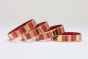 Glass Bangle set of 4 Red Line