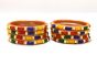 Selfee Fiber Bangle set of 8, Multi (2x4)