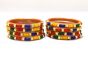 Selfee Fiber Bangle set of 8, Multi (2x6)