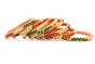 Tik Tok Fiber Bangle set of 8, Red & Green (2x4)