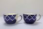 Khurja Pottery Soup Cup Blue Color With White Line Set Of 2