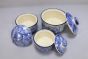 Khurja Pottery Donga  3Pc Blue Part 6.5"