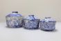 Khurja Pottery Donga  3Pc Blue Part 6.5"