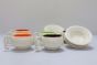 Khurja Pottery Cup Plate  White Cup With Bowl 6+6 Pc