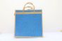 Jute Bag Combo Zipper Pack Set Of 4 Pc Sky Blue