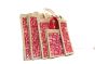 Jute Bag Combo Warliart Red Set Of 5Pc 