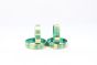 Glass Bangle set of 4 Green Line