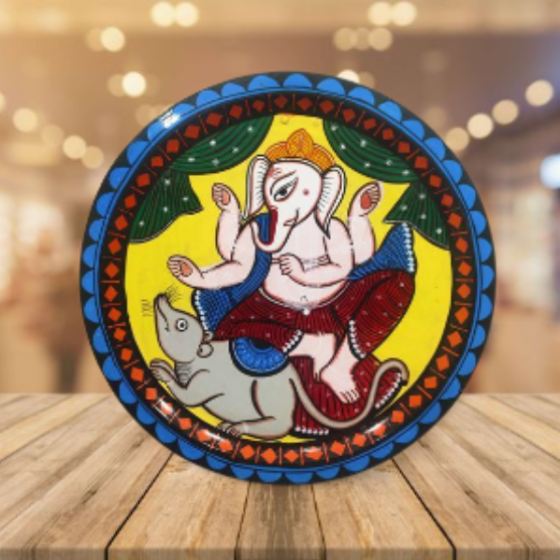 Wall Hanging Bengali Pattachitra Ganesha