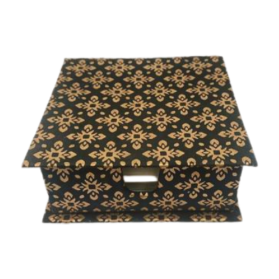 DIARY SLIP BOX BLACK WITH GOLDEN4"*4"