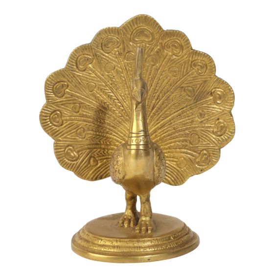 Showpiece Brass Peacock 6 Inch