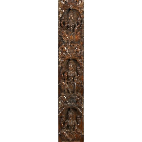 Wall Decor Wood Carving Ashta Antique Image 1