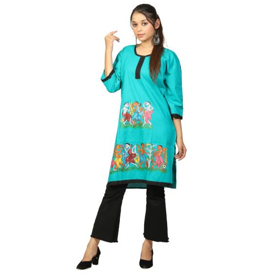 Kurti Pattachitra Painting Women