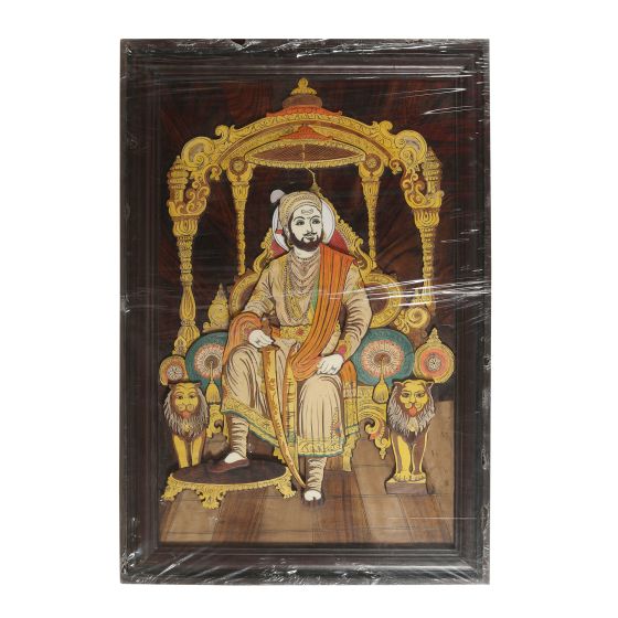 Wall Hanging Mysore Inlay Shivaji 2*3" 3D 