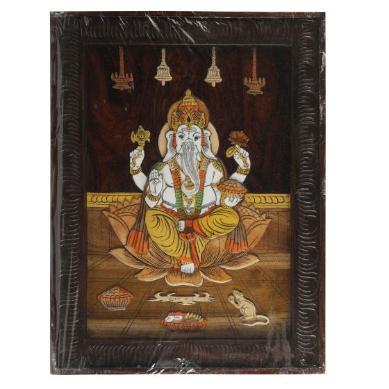 Wall Hanging Mysore Inlay Beeding Ganesha 18*24" 