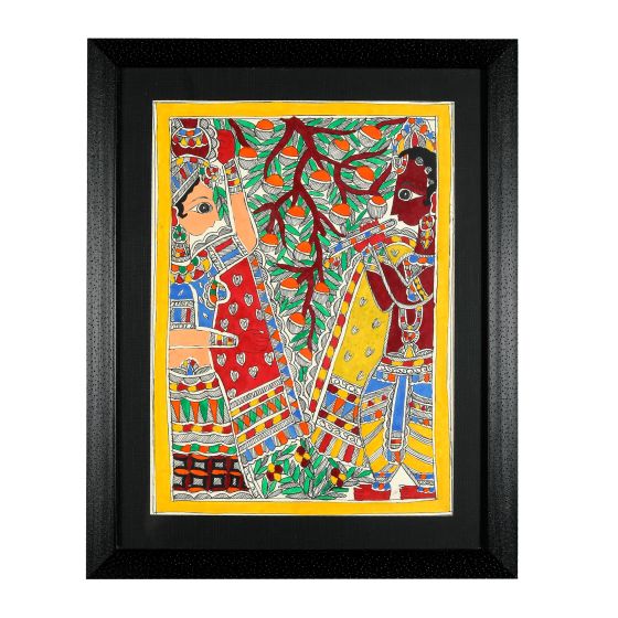 Saras Aajeevika 5 Madhubani Framed Paintings 18/15 fine work