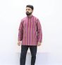 Cotton Short Kurta Full Sleeves (Broad Lines Maroon 42)