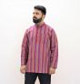 Cotton Short Kurta Full Sleeves (Broad Lines Maroon 40)