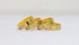 Glass Bangle set of 4 Radhe in Yellow