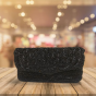 Embroidered Clutch Black