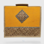 Conference Bag Jute With Sital Patti Work Yellow