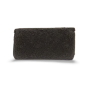 Embroidered B Envelope Clutch Black