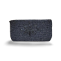 Embroidered B Envelope Clutch Blue