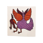 Painting Gond Art Bird Square 9x9