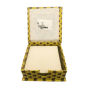 DIARY SLIP BOX YELLOW WITH SILVER STAR4"*4"