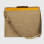 Conference Bag Jute With Sital Patti Work Yellow