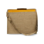 Conference Bag Jute With Sital Patti Work Yellow