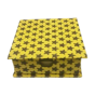 DIARY SLIP BOX YELLOW WITH SILVER STAR4"*4"