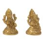 Idol Brass Metal Ganesh Lakshmi Pair 2 Inch 