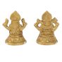 Idol Brass Metal Ganesh Lakshmi Pair 2 Inch 