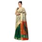 Saree Plain dupian kosa tana/dupian jala saree Image 3